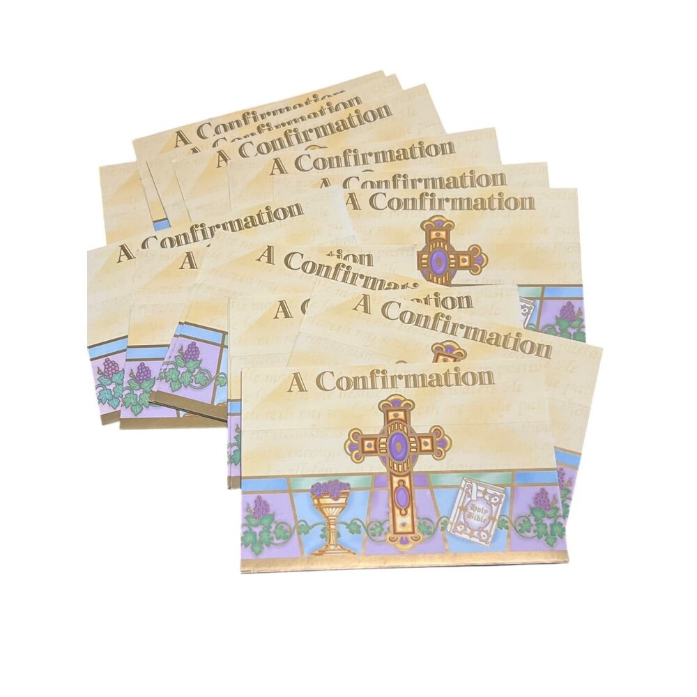 Set of 16 A Confirmation Cards Invitations Fold Over No Envelopes New Unused